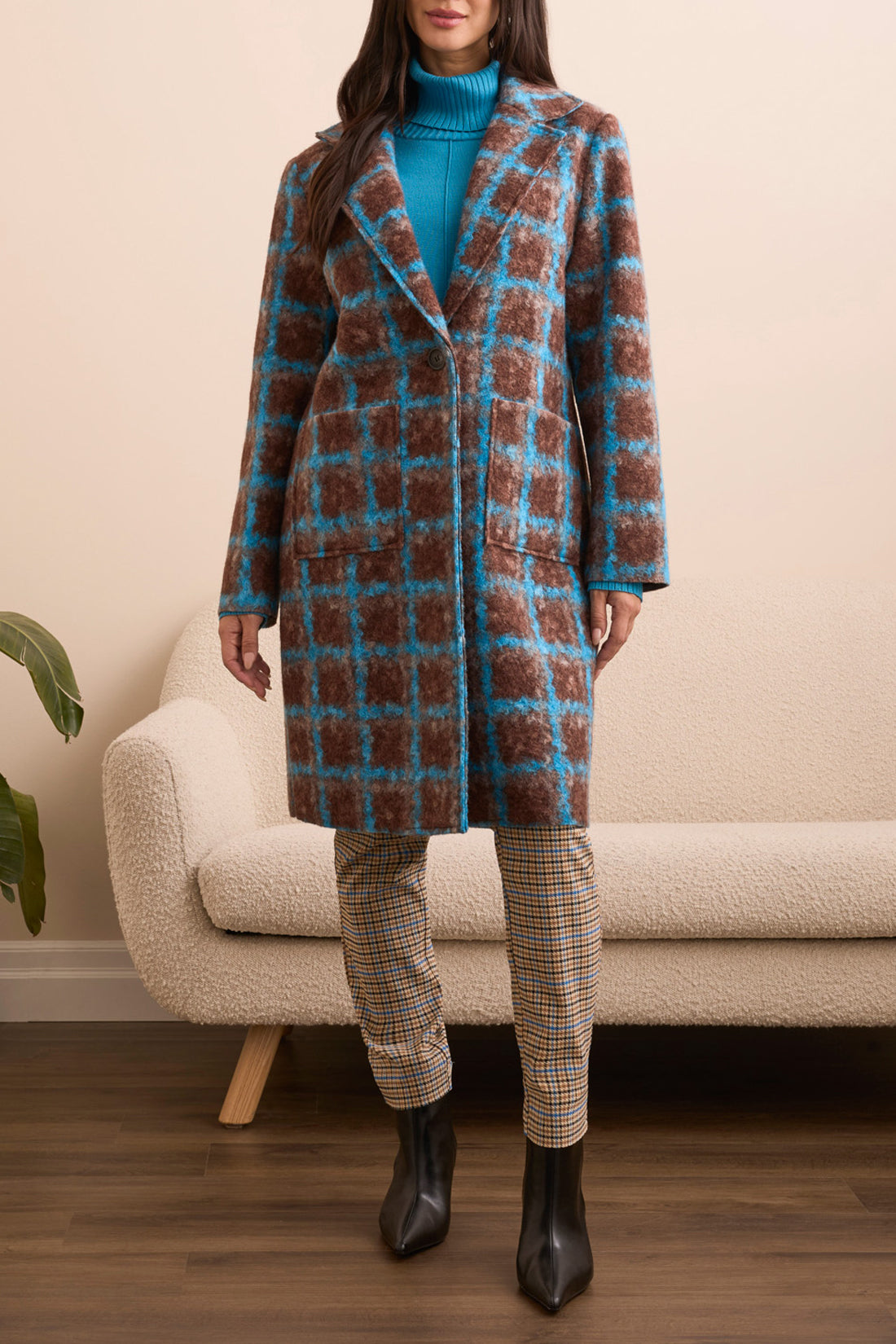 Angie Long Sleeve Button Front Coat