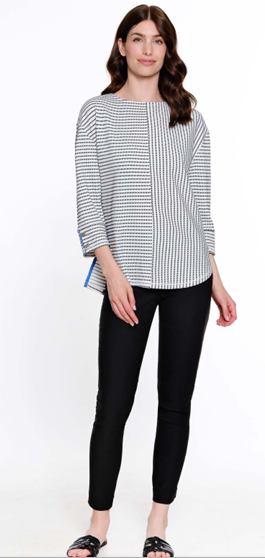 Carol Textured Stripe Knit Top