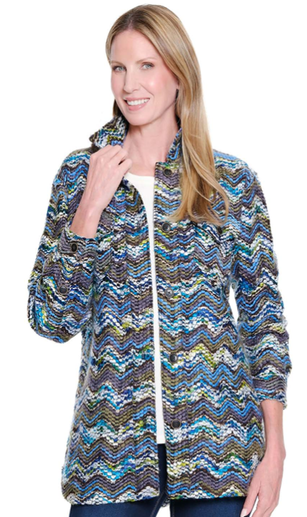 Misty Cuffed Button Front Shacket with Pockets