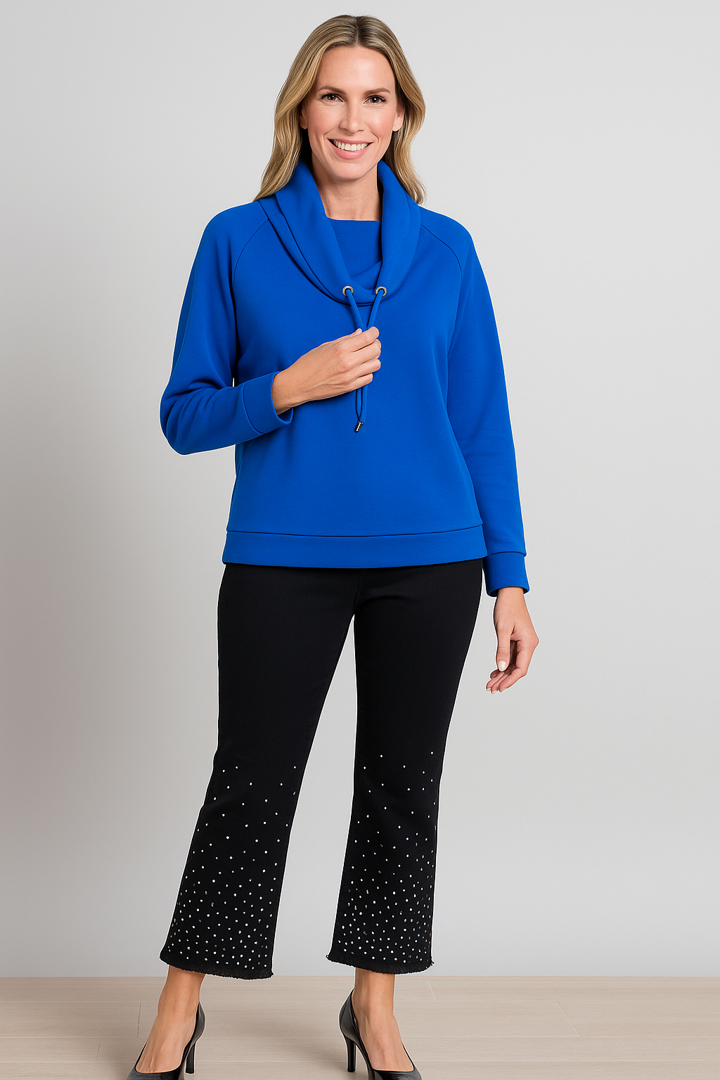 Grace Drawstring Cowl Top