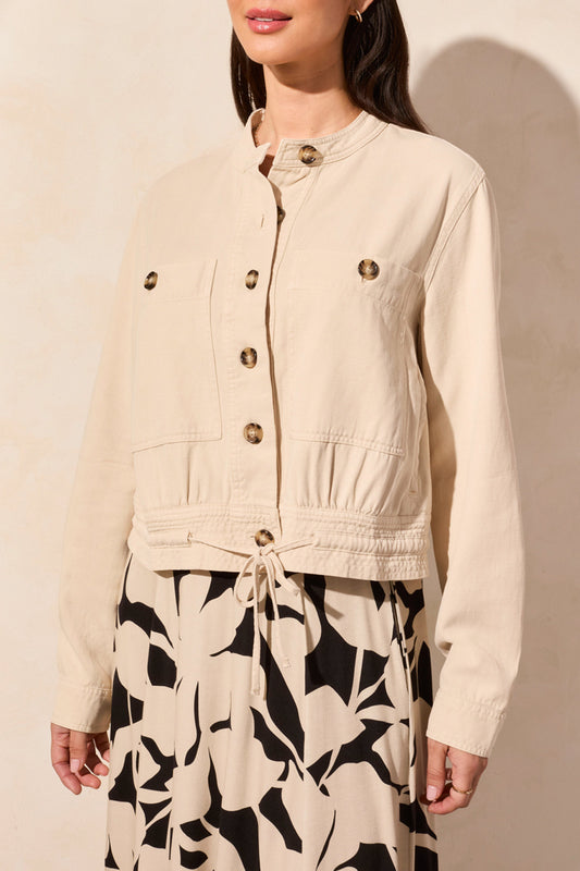 French Oak  jacket with drawstring hem