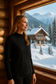 Lenora Long Sleeve Mock Neck Black Top
