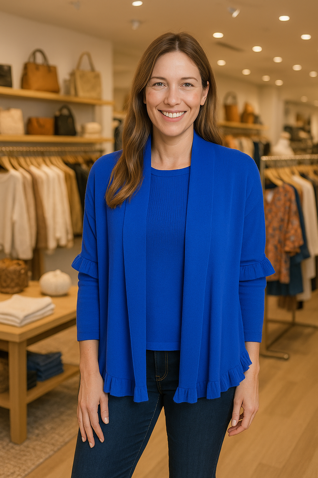 Carleigh Ruffle Hem Shawl