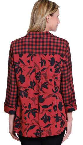 Naomi Cuffed Button Front Shirt
