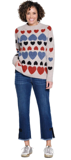 Faith Heart Jacquard Sweater