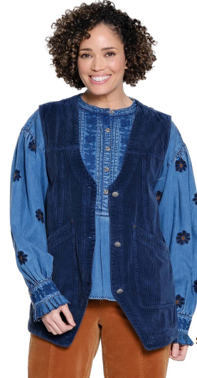 Sherri Split Neck Embroidery Top